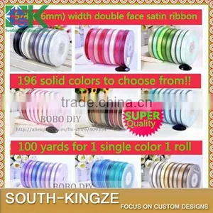 16MM Width Double Face Satin Ribbon,100% Polyester,100 Yards/color,reach SVHC Free,196 Colors Available,free Shipping,B2013836 thumbnail-1