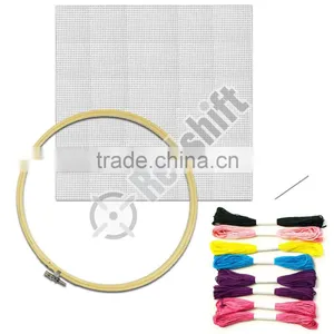 OEM Cross Stitch Kit With Wooden Tool Bamboo Tool Embroidery Thread Sets thumbnail-1