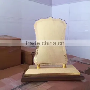 2017 New Design k9 Crsytal Metal Gold Plated Trophy With Metal Wooden Base JKC-016 thumbnail-6