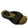 PU Upper / Outsole Material Black Ladies Wooden Clog Sandals Support OEM thumbnail-1