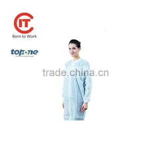 Mens Disposable Nonwoven Lab Coat thumbnail-1