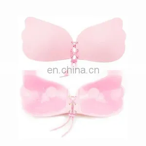 Women Bra Invisible Strapless Sticky Bra Push Up Silicone Women's Fly Bras thumbnail-2
