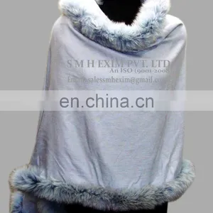 Pashmina Shawls With Fur thumbnail-2