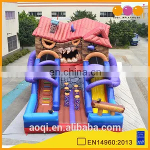 AOQI Big Discount Inflatable Slides Inflatable Angry Cabin Slides With Free EN14960 thumbnail-1