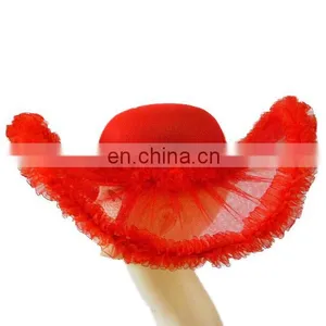 MCH-2083 Party Carnival Novelty Girls Fashion Red Floppy Hat thumbnail-1