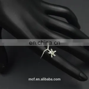 MCR-0064 Wholesale Latest Magic Silver Star Diamond Ring thumbnail-1