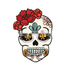 New Arrival Custom Made Skull Embroidered Patch thumbnail-1