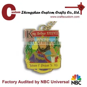 Promotional New Products Expert Factory Custom KING ARTHUR Enamel Badge Medal thumbnail-1