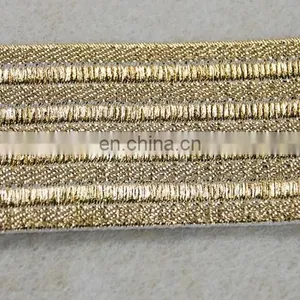 Hot Sale Lurex Elastic Tape Elastic Band With Gold Thread for Clothes thumbnail-6
