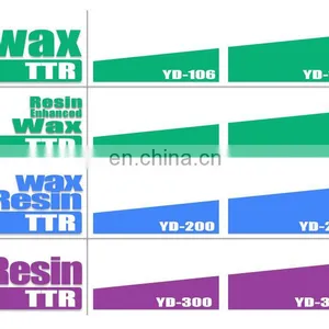 Xinxiang 2017 Red Black Yellow Copper Color White Wax Resin TTR Thermal Transfer Wax/resin Ribbon thumbnail-4
