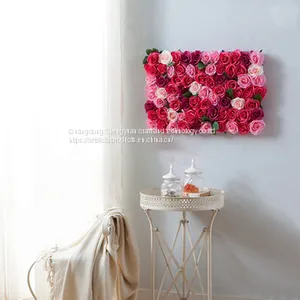 Guangzhou Factory Artificial Rose Flower Wall for Home Decoration thumbnail-1
