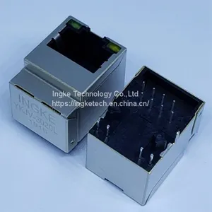 Ingke YKJV-3020L 100% Cross 7499010122 Vertical Single Port 100 Base-T Magnetic RJ45 Connectors thumbnail-1