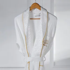 Eliya Wholesale 100% Cotton Bathrobe White Terry Towelling Hotel Bathrobe thumbnail-1