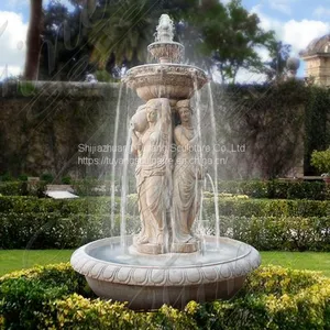 Hot Sale Outdoor Natural Stone Marble Water Fountain Price Statue thumbnail-2