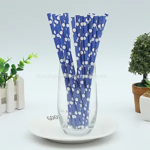 Polka Dot Paper Straws - Party Straws | Colorful Drinking Straws | Eco Friendly Biodegradable Straws thumbnail-4