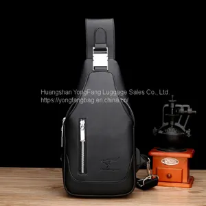 Men's Casual One-shoulder Bag Korean Version of Men's Bag Chest Stiletto Bag thumbnail-1