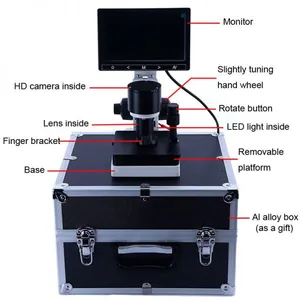 USB Microscope Blood Microcirculation Inspection Zoom Nailfold Capillary Microcirculation Digital Microscope With LCD Screen thumbnail-2