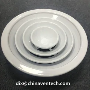 Hvac Air Duct Work Ventilation Exhasut Air Ceiling Round Air Diffuser With Damper thumbnail-1
