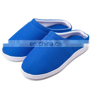 Wholesale Breathable Men's Original Two-Tone 3D Amazon Mesh Bamboo Fiber Gel Slippers Memory Foam Slipper thumbnail-3