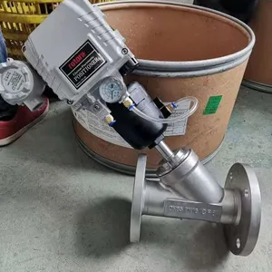 Stainless Steel Flange Angle Seat Valve Pneumatic Angle Seat Valve thumbnail-2