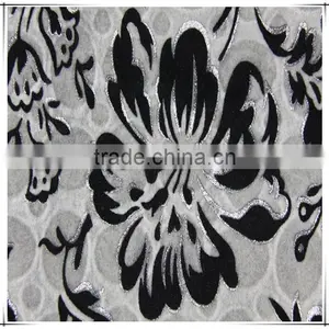 High Quality Cloth Fabric Flock On Flock With Silver For Sofa thumbnail-1