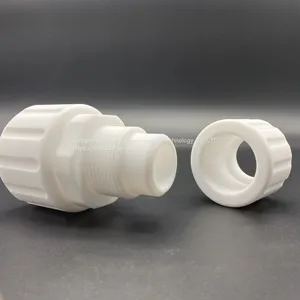 Water Repellency Corrosion Resistance White Virgin PTFE Fitting Straight Union Reducer thumbnail-1