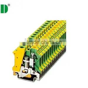 Ground Type Din Rail Terminal Block With 8.20mm Terminal Width thumbnail-1