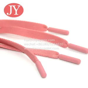 5mm Pink Flat Hoodie Drawstring With 5*23mm Tpu Aglet Eco-friendly Lace Aglet Tipping thumbnail-1