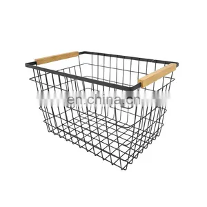 Metal Wire Iron Storage Organizer Kitchen Basket thumbnail-3