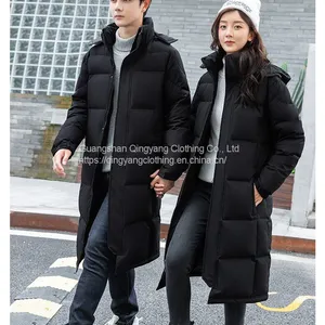 2023 Unisex Winter China Casual Custom Logo Design Fashion Stylish Big Long Puffer Cotton Custom Down Mens Jacket With Hood thumbnail-3