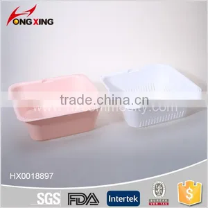BPA Free Container Kitchen Plastic Colander With Tray thumbnail-5