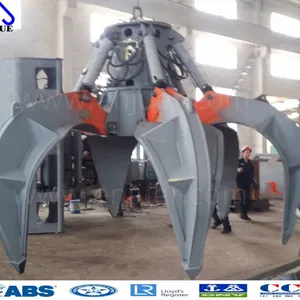 Electro-Hydraulic Orange Peel Grapple Motor Hydraulic Orange Peel Grab Bucket for Scrap thumbnail-1