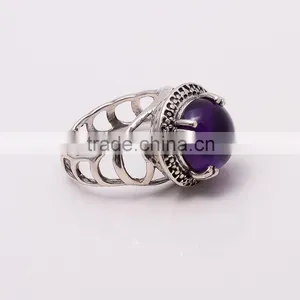 AFERICAN AMETHYST Ring,925 Sterling Silver Jewelry Wholesale,WHOLESALE SILVER JEWELRY,SILVER EXORTER,SILVER JEWELRY FROM INDIA thumbnail-2
