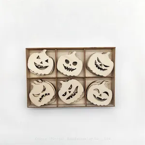 Halloween Wooden Small Hanging Sign Creative Wooden Crafts Halloween Hollow Decorative Pendant thumbnail-4