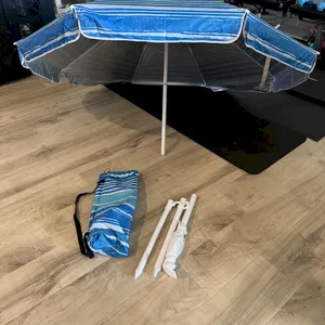 Portable Beach Umbrella, 6.5 Feet, Thickened, Windproof and Uv50+ Anti-ultraviolet thumbnail-1