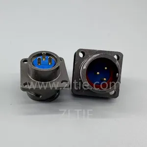 FQ18 Series 3-Pin Square Flange Male Socket FQ18-3ZJ thumbnail-2