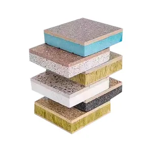High Density Rock Wool/EPS/XPS Core Exterior Wall Panels Heat Insulation Sound-Absorbing Fire Resistant Hotel Cold Room thumbnail-5