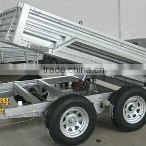 Hot Dipped Galvanized Hydraulic Tipping Box Trailer/ Tipper Trailer/ Farm Trailer thumbnail-1