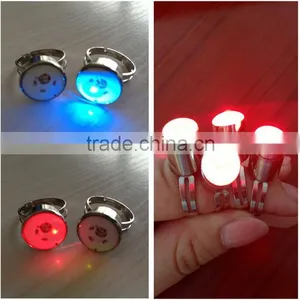 Round Shaped Printing & Epoxy Led Blinking Light Finger Ring for Party thumbnail-1