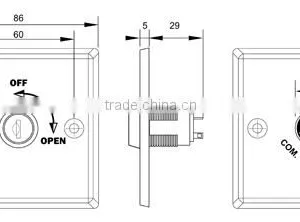 Stainless Steel British Standard Key Switch thumbnail-2