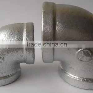 Galvanized Malleable Cast Iron Pipe Fittings 90degree BS STANDARD Pipe Fitting Elbow thumbnail-3