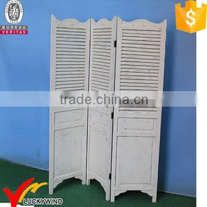 Room White Shutter Panel Decorative Divider Screen thumbnail-1