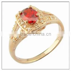 Ruby Plating Rose Gold Gemstone Silver Ring Jewelry thumbnail-1