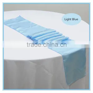 OEM Factory Hot Selling Elegant Wedding Party Use Satin Table Runners thumbnail-3