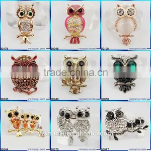 Cute Owl Crystal Charm Purse Handbag Car Key Keyring Keychain Dark Green Keychain K0089 thumbnail-5