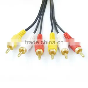 Custom Male to Male Video Rca Cable 3 to 3 RCA Cable With Audio Video Transmission thumbnail-2