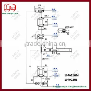 Custom Truck Container Door Lock/Truck Body Door Lock For Rear and Side Door 107022HM 107022HS thumbnail-2