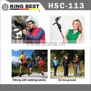 KING BEST New and Hot Product Carbon Trekking Pole 3-SECTION Contain PHONE HOLDER Mountaineering Stick thumbnail-6