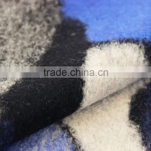 Big Camouflage Jacquard Wool Knit Fabric for Coat thumbnail-2