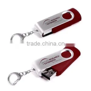 Swivel Usb Flash Drive With Keychain thumbnail-1